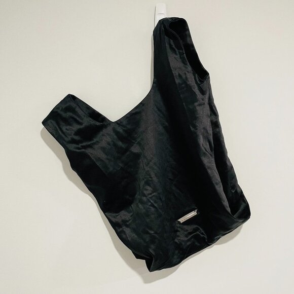Kendall & Kylie Handbags - Kendall + Kylie Black Silk Tote Bag